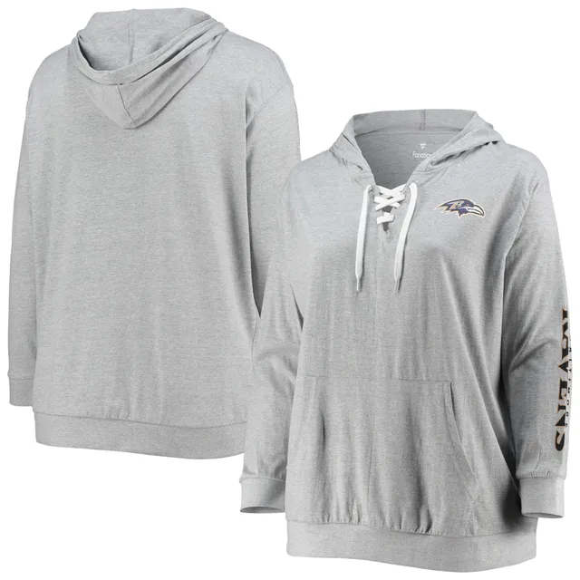 Lamar Jackson Baltimore Ravens Women's Plus Size Name & Number Pullover  Hoodie - White/Purple