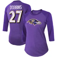 Fanatics Women's Branded Purple Baltimore Ravens Slogan V-Neck Long Sleeve  T-shirt