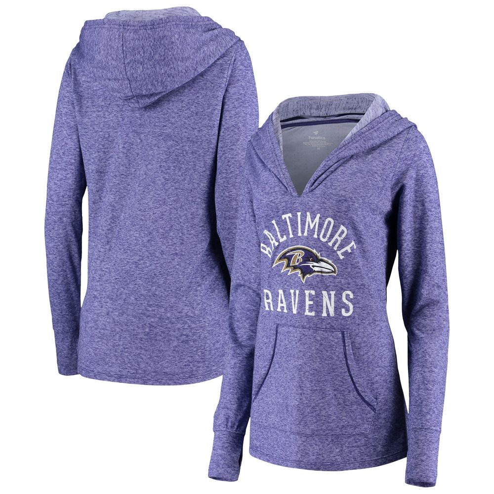 Youth Purple Baltimore Ravens Double Logo Pullover Hoodie Size: 2XL