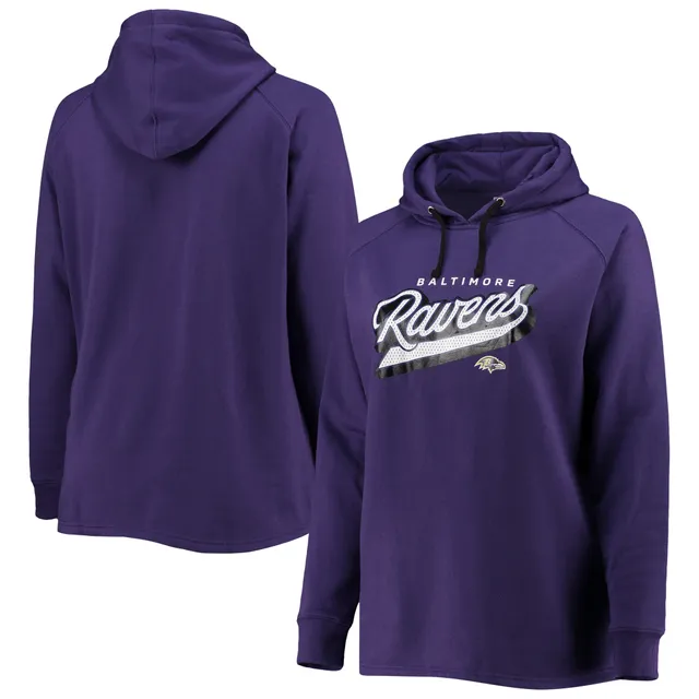 Lamar Jackson Baltimore Ravens Women's Plus Size Name & Number Pullover  Hoodie - White/Purple