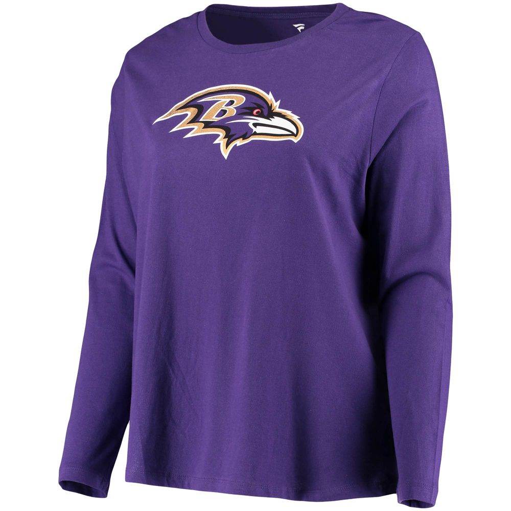 Fanatics Branded Women's Fanatics Branded Purple Baltimore Ravens Plus  Primary Logo Long Sleeve T-Shirt