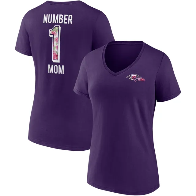 Ladies Baltimore Ravens Purple Pride Playing V Neck Short Sleeve