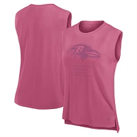 Women's Fanatics Pink Baltimore Ravens Studio Embrace Tank Top