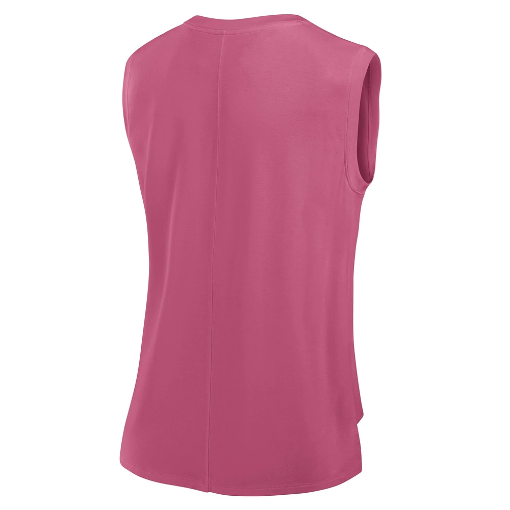 Women's Fanatics Pink Baltimore Ravens Studio Embrace Tank Top