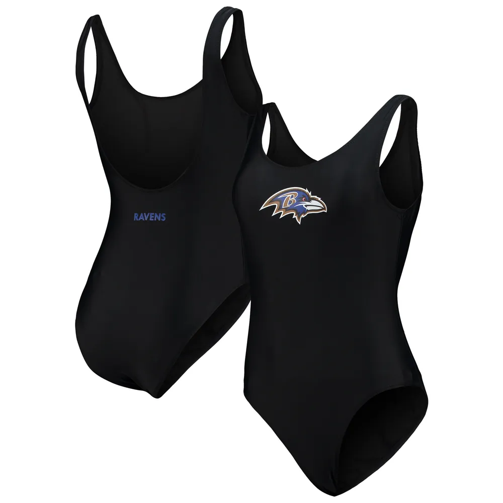 Maillot de bain une pièce G-III 4Her par Carl Banks pour femmes, noir, Baltimore Ravens Making Waves