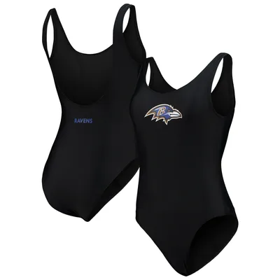 Baltimore Ravens G-III 4Her by Carl Banks Women's Making Waves One-Piece Swimsuit - Black