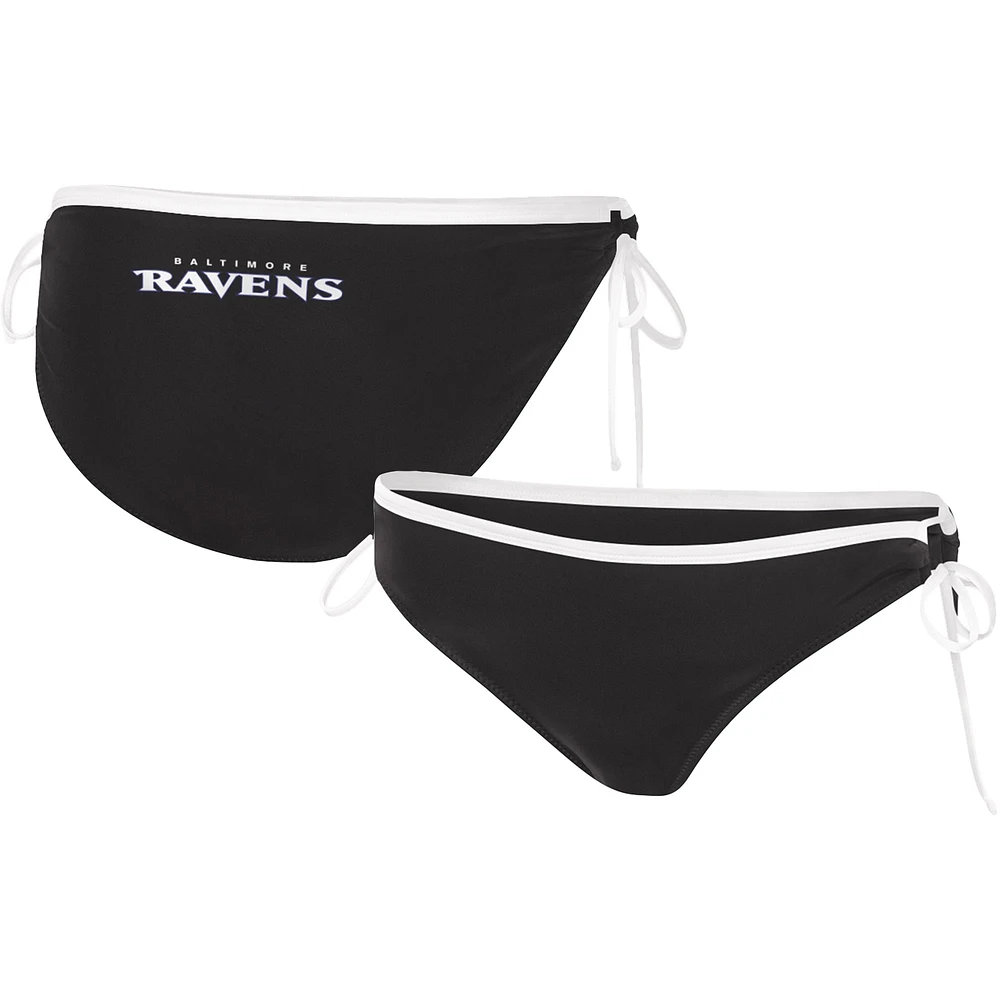 Women's G-III 4Her by Carl Banks Black Baltimore Ravens Perfect Match Bikini Bottom