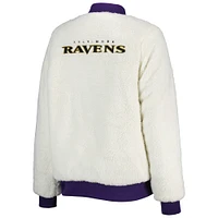 Veste réversible pour femme G-III 4Her by Carl Banks Oatmeal/Violet Baltimore Ravens Switchback Full-Zip