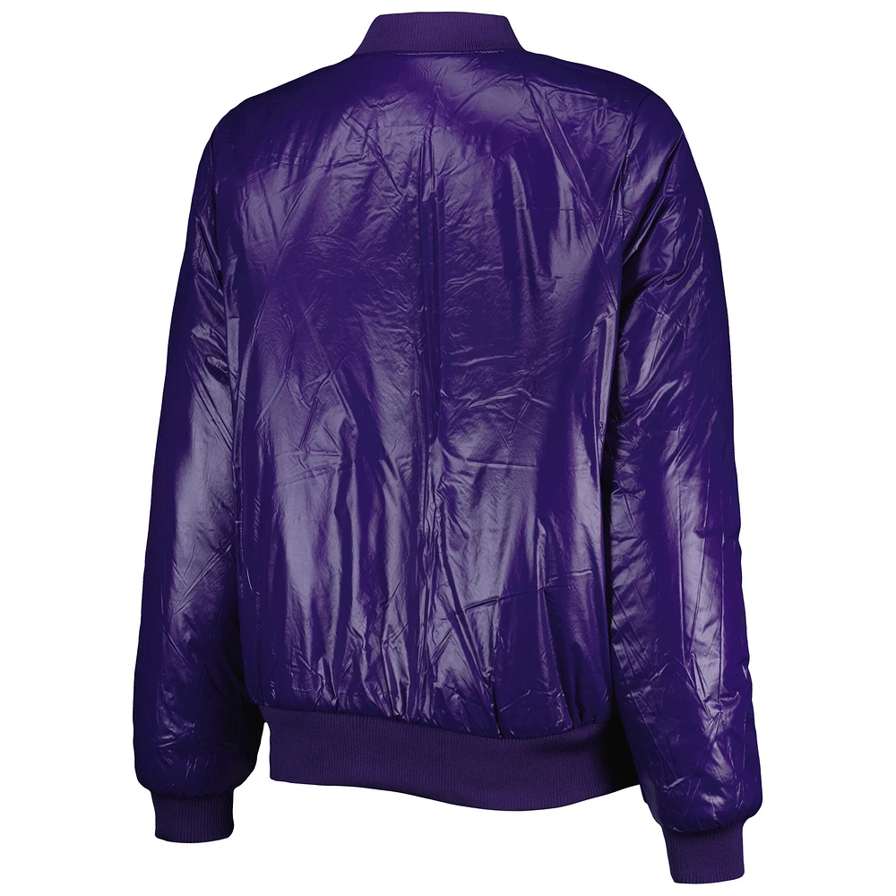 Veste réversible pour femme G-III 4Her by Carl Banks Oatmeal/Violet Baltimore Ravens Switchback Full-Zip