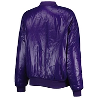 Veste réversible pour femme G-III 4Her by Carl Banks Oatmeal/Violet Baltimore Ravens Switchback Full-Zip