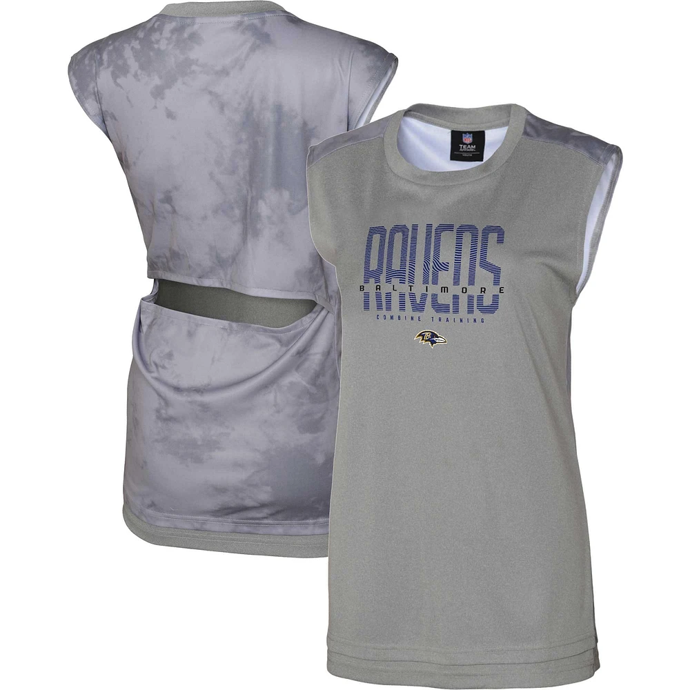 Débardeur gris Baltimore Ravens No Sweat pour femme