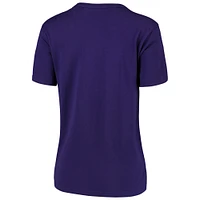 Women's Junk Food Purple Baltimore Ravens Fashion Cut Out V-Neck T-Shirt