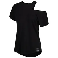 Women's KIYA TOMLIN Black Baltimore Ravens Cut Out Tri-Blend Shirt