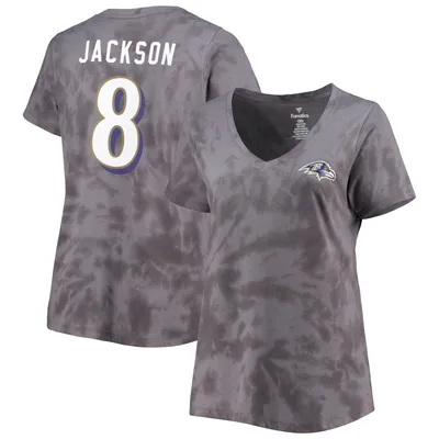 Women's Justin Jefferson Camo Minnesota Vikings Name & Number Tri-Blend  V-Neck T-Shirt