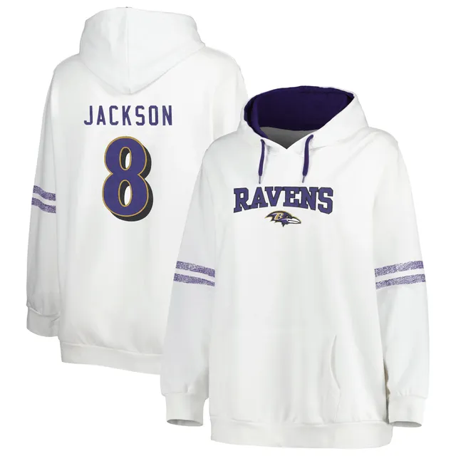 Lamar Jackson Baltimore Ravens Youth Mainliner Name & Number Pullover  Hoodie - Purple