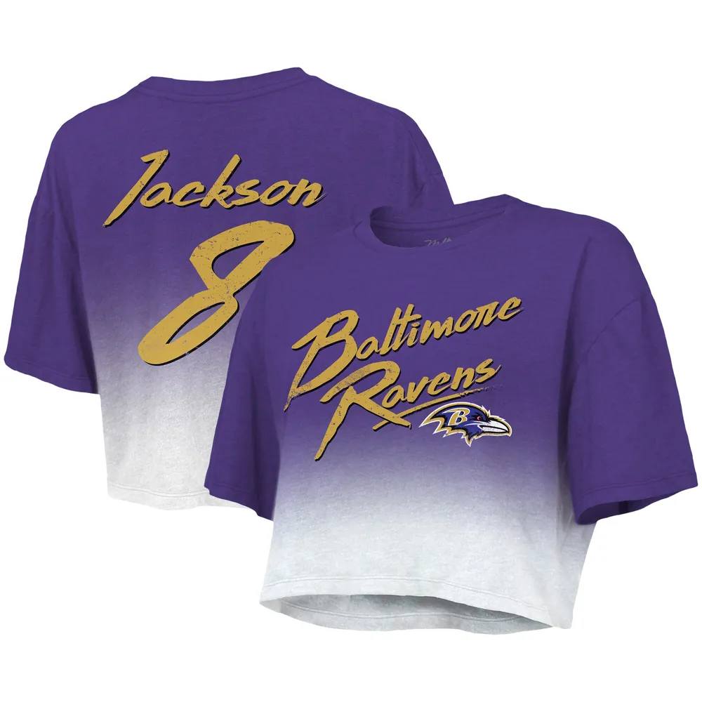 Lids Lamar Jackson Baltimore Ravens Majestic Threads Women's Drip-Dye  Player Name & Number Tri-Blend Crop T-Shirt - Purple/White