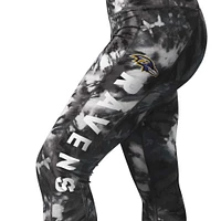 Women's MSX by Michael Strahan Black Baltimore Ravens Aubrey Tie-Dye Leggings