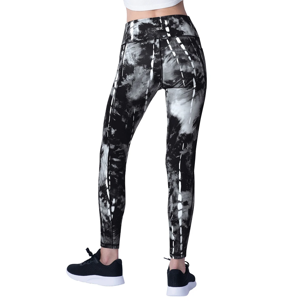 Legging teint par nœuds Serena MSX by Michael Strahan pour femmes, noir, Baltimore Ravens