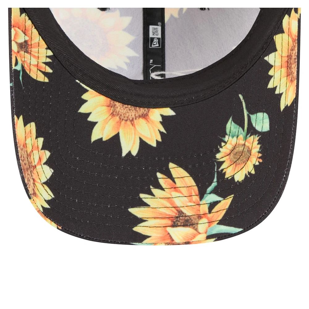 Women's New Era Black Baltimore Ravens Adventure Sunflower 9TWENTY Adjustable Hat