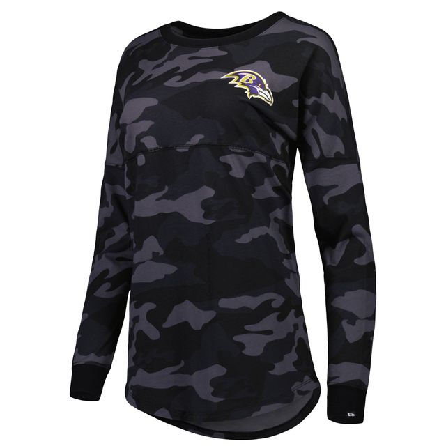 Lids Baltimore Ravens New Era Women's Camo Long Sleeve T-Shirt - Black