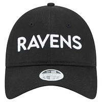 Women's New Era Black Baltimore Ravens Cece 9TWENTY Adjustable Hat