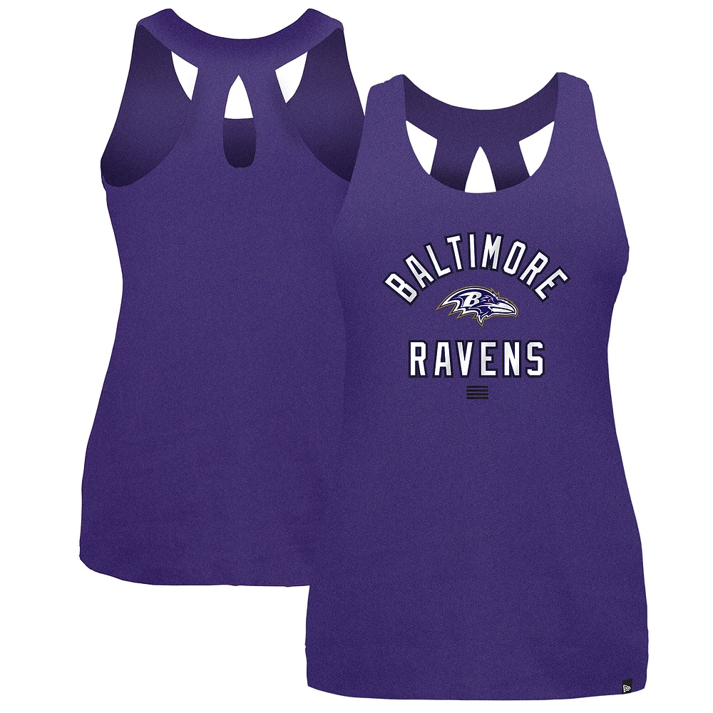 Débardeur violet New Era pour femme des Ravens de Baltimore 2024 NFL Training Camp