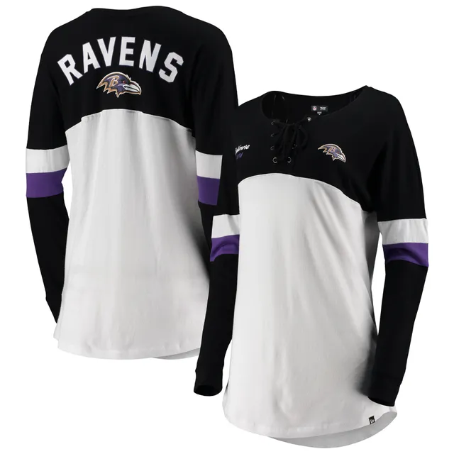 New Era Apparel Girls' Baltimore Ravens Heart White T-Shirt