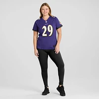 Maillot de match joueur Nike Ar'Darius Washington violet Baltimore Ravens pour femme