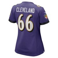 Women's Nike Ben Cleveland Purple Baltimore Ravens Game Jersey