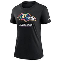 Women's Nike  Black Baltimore Ravens 2024 NFL Crucial Catch Tri-Blend T-Shirt