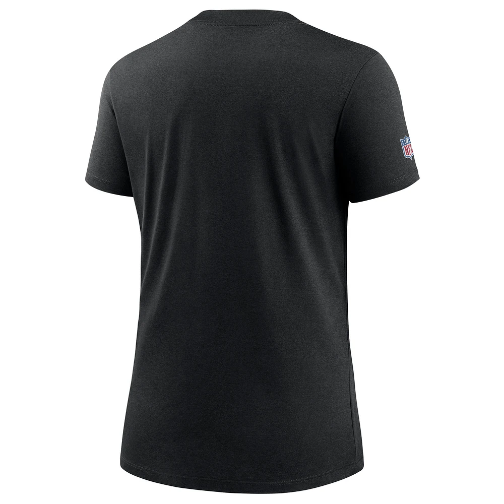 Women's Nike  Black Baltimore Ravens 2024 NFL Crucial Catch Tri-Blend T-Shirt