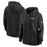 Women's Nike Black Baltimore Ravens Phoenix Full-Zip Hoodie