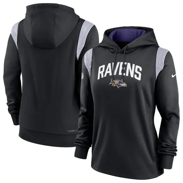 Women's Nike Black New Orleans Saints Sideline Stack Performance Pullover Hoodie Size: Medium