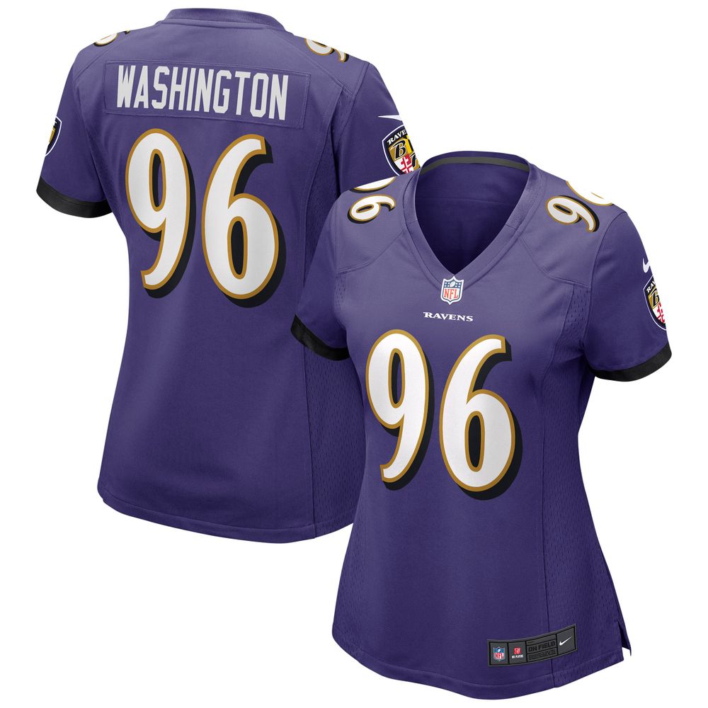 Women's Nike Broderick Washington Purple Baltimore Ravens Game Jersey