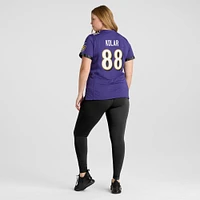 Maillot de jeu joueur Nike Charlie Kolar violet Baltimore Ravens pour femme