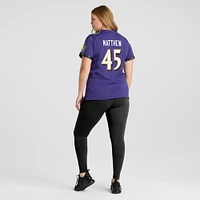 Maillot de match Nike Christian Matthew violet pour femme des Baltimore Ravens