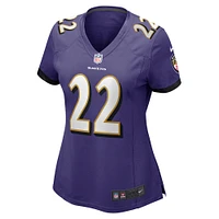 Maillot de match joueur Nike Damarion Williams violet Baltimore Ravens pour femme