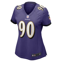 Maillot de joueur match Nike David Ojabo violet Baltimore Ravens pour femme