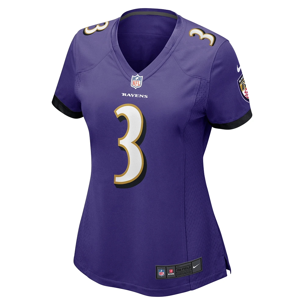 Maillot de match Nike Deonte Harty violet pour femme des Baltimore Ravens