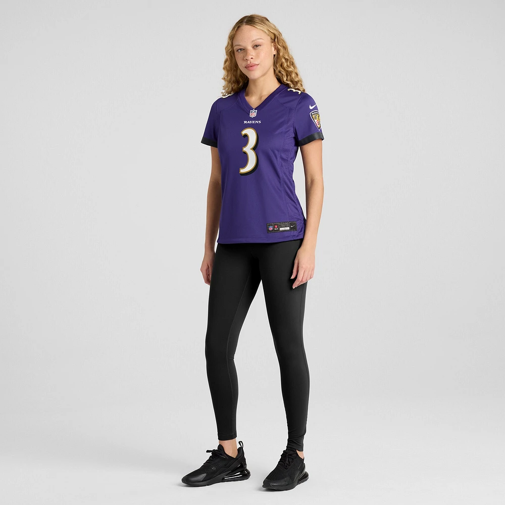 Maillot de match Nike Deonte Harty violet pour femme des Baltimore Ravens