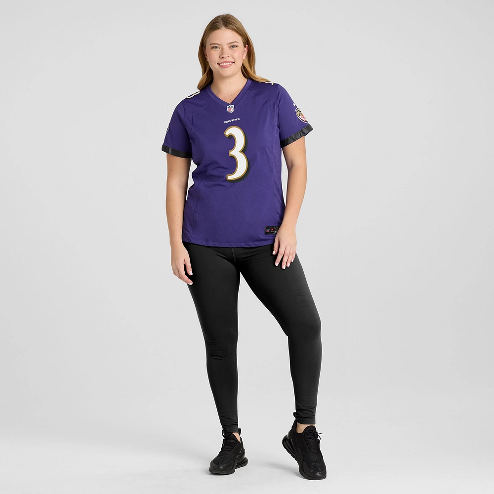 Maillot de match Nike Deonte Harty violet pour femme des Baltimore Ravens