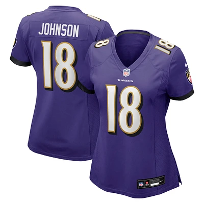 Maillot de jeu Nike Diontae Johnson violet pour femme des Baltimore Ravens