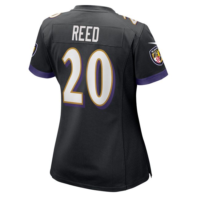 Maillot de joueur retraité Nike Ed Reed pour femme, noir, Baltimore Ravens