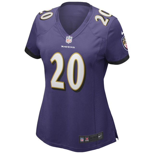 Maillot de joueur retraité Nike Ed Reed violet Baltimore Ravens Game pour femme