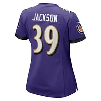 Women's Nike Eddie Jackson  Purple Baltimore Ravens Game Jersey