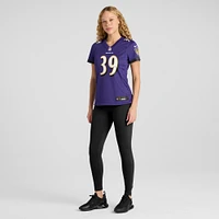 Maillot de match Nike Eddie Jackson violet des Baltimore Ravens pour femme