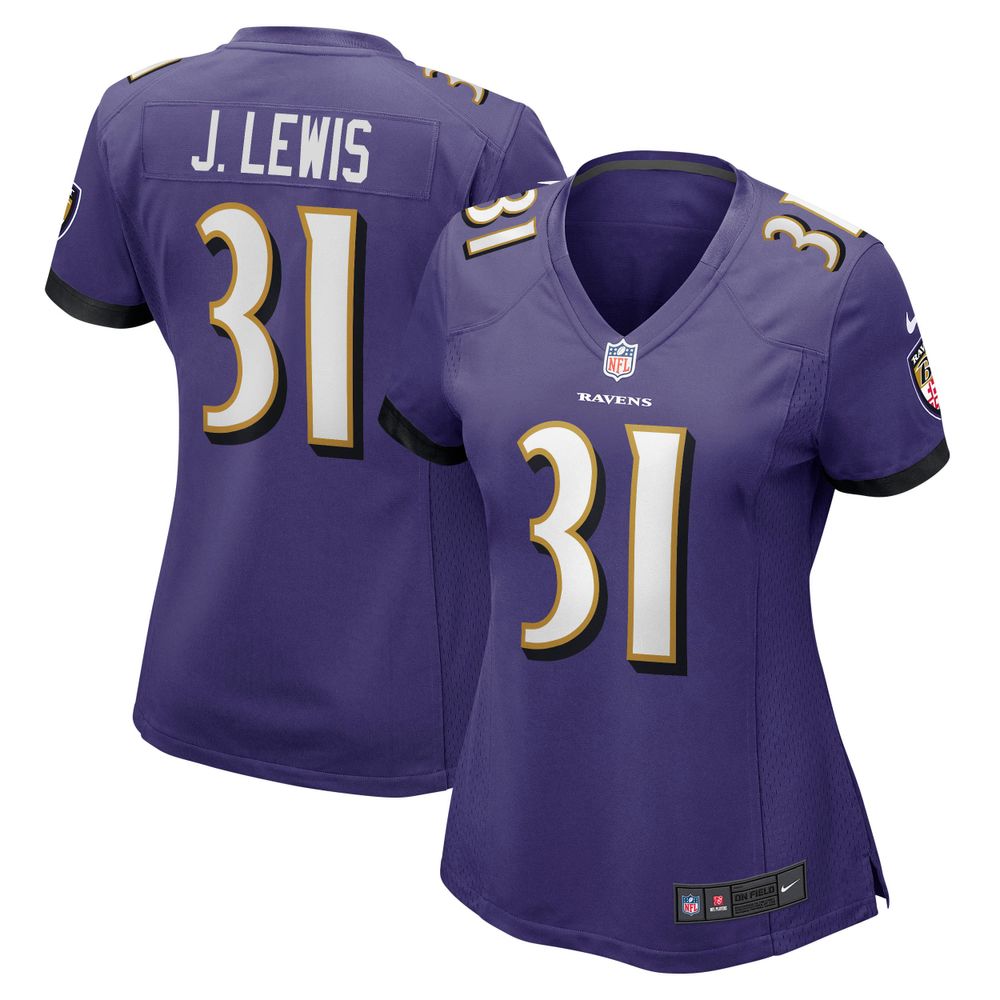 Women's Nike Jamal Lewis Purple Baltimore Ravens Game Retired Player Jersey