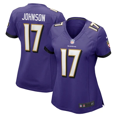 Women's Nike Josh Johnson  Purple Baltimore Ravens Game Jersey