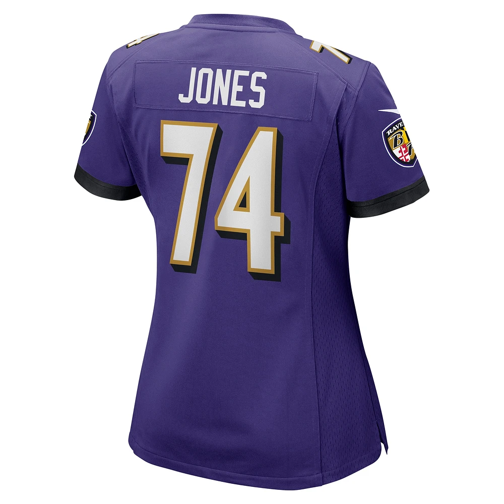 Maillot de match violet Nike Josh Jones des Baltimore Ravens pour femme