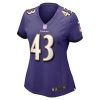 Women's Nike Justice Hill Purple Baltimore Ravens Game Jersey